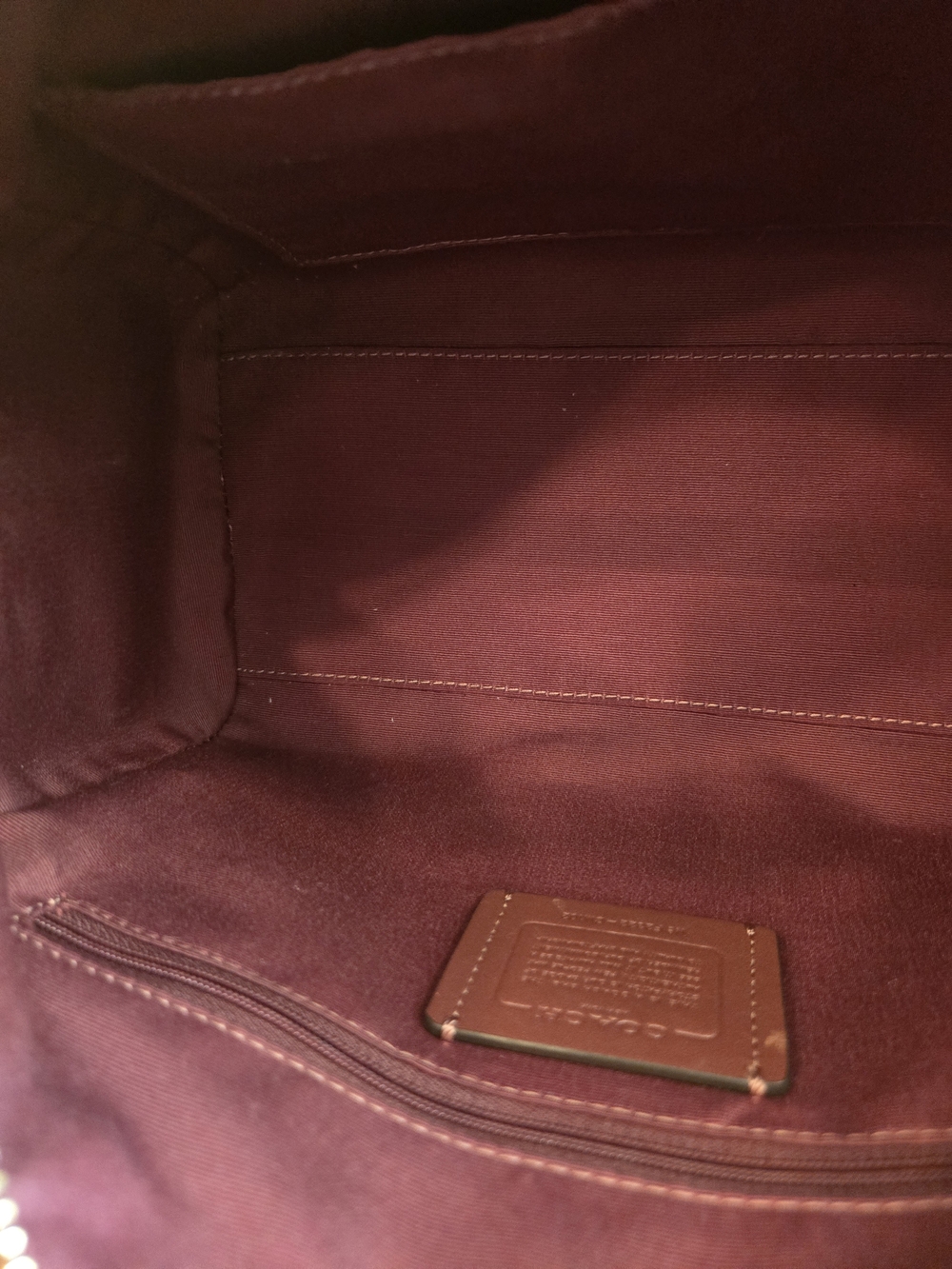 Coach Rowan Satchel Medium Leather & Suede Redwood Brown Bonus Charm Included - Picture 12 of 14